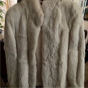 Elegant White Fur Coat